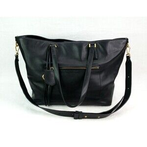 Cole Haan Black Marli Tote Bag Leather Handbag Shoulder Bag